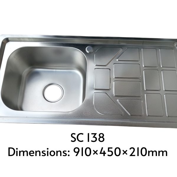 Single Bowl Single Drain Kitchen Sink 138